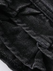 DAZY Infant/Toddler Girls' Casual Denim Shorts With Ruffle Hem - Grey - View 11