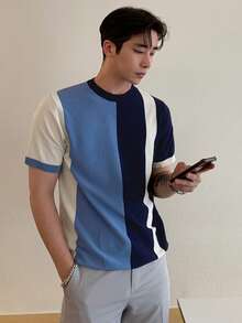 DAZY Men Colour Block Knit Top - Multicolor - View 2