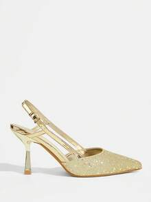 CUCCOO TILAWA Nuevos zapatos de tacón elegantes de punta fina para primavera - Dorado - Ver 9