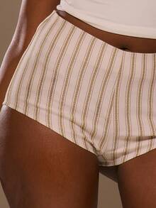 MUSERA Striped Low Rise Mini Shorts Hotpants Spring Summer Vacation Beach Elegant Ibiza Festival Holiday Tajine - Multicolor - View 6