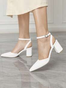 Sleekvia Tacones de mujer - Blanco - Ver 3
