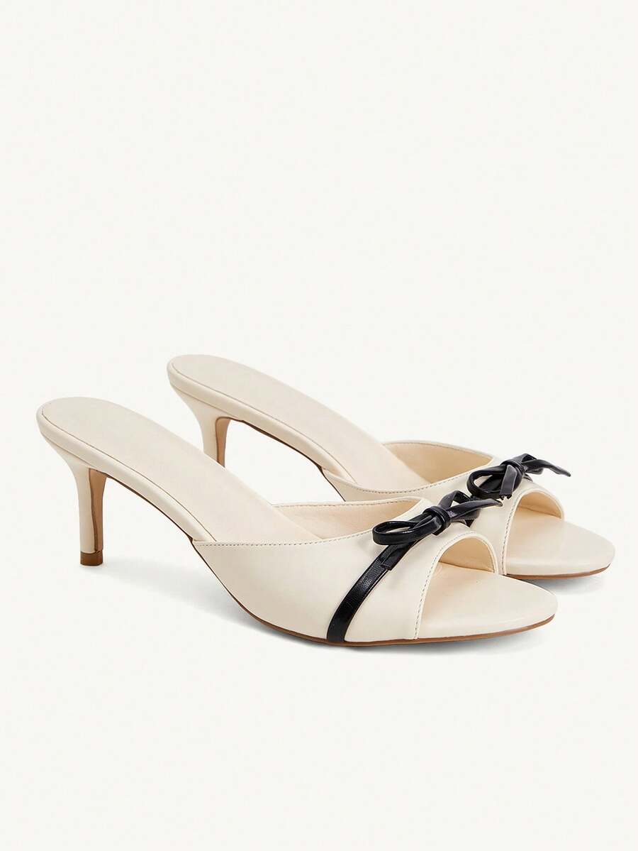 CUCCOO CHICEST Giày nữ mũi tròn nhỏ, gót mỏng, thanh lịch, thích hợp đi làm, sandal cao gót nữ, phong cách thường ngày mùa xuân, đi chơi, phong cách cổ điển, đi chơi mùa hè. - Màu be - Xem 1
