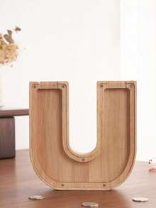 木质大字母存钱罐，字母造型，可定制首字母，趣味生日、圣诞节、节日礼物 - 彩色 - 查看 39