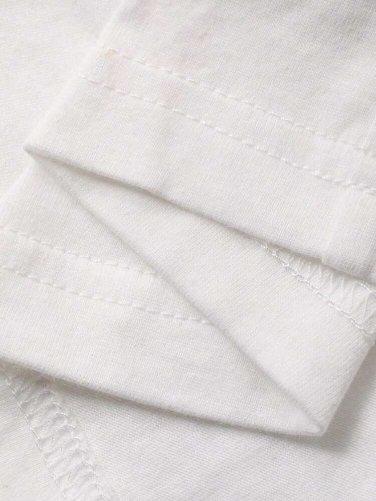 Women's Solid Color Round Neck Short Sleeve Pleated Casual T-Shirt Oversized