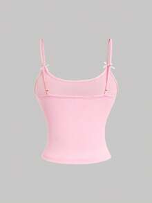 SHEIN MOD 3件套女士字母印花蝴蝶结装饰吊带背心 - 彩色 - 查看 5