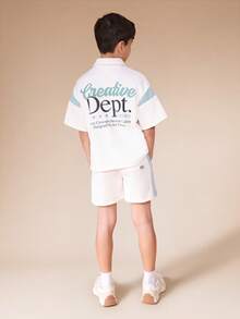SUMWON Tween Boys Polo Co-Ords - White - View 1