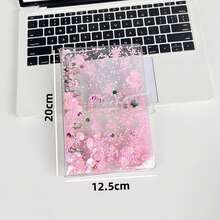 Zazumi A6 Size Transparent Colored, Shell Spiral Notebook Set, Simple 6-Hole Loose-Leaf Notebook Cover, Stickers, Adhesive Paper, School Supplies, Must-Have For The New Semester - multi-color - View 6
