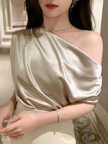 DAZY Women's Floral Print Design Shirt, New Arrival Spring/Summer - Khaki - View 1