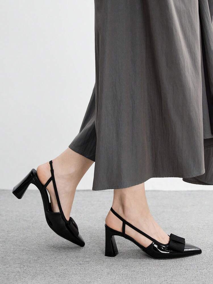 CUCCOO BIZCHIC Women's Chunky Heel Pointed Toe Comfortable Fashion Office & Party Shoes Spring Shoes