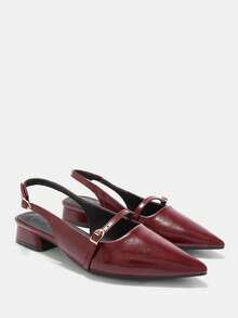 CUCCOO CURVES Women's Fashion Versatile Commuter Wide Fit Flats - Red - View 7