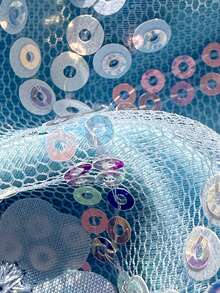 Costavie Bộ bikini hai mảnh Swim MOD họa tiết hoa đính sequin, màu xanh dương, thích hợp cho kỳ nghỉ xuân/hè ở bãi biển. Bộ bikini kiểu Brazil, bộ bikini phong cách Boho, bộ bikini móc len, bộ bikini buộc dây, bộ đồ hai mảnh cho nữ, đồ bơi, bộ trang phục đi nghỉ mát cho nữ, bộ bikini nữ, bộ đồ bơi nữ, bộ đồ hai mảnh mùa hè cho nữ. - Màu xanh lam - Xem 4