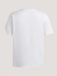 Men's Solid Color Round Neck Short Sleeve Casual T-Shirt, Summer,Breathable/Comfortable ,For Daily Casual,Sports,Vacation Multiple Occasion - Black - View 4