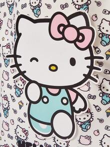 HELLO KITTY AND FRIENDS | SHEIN 一款时尚卡通可爱刺绣帆布包 - 白色F - 查看 3