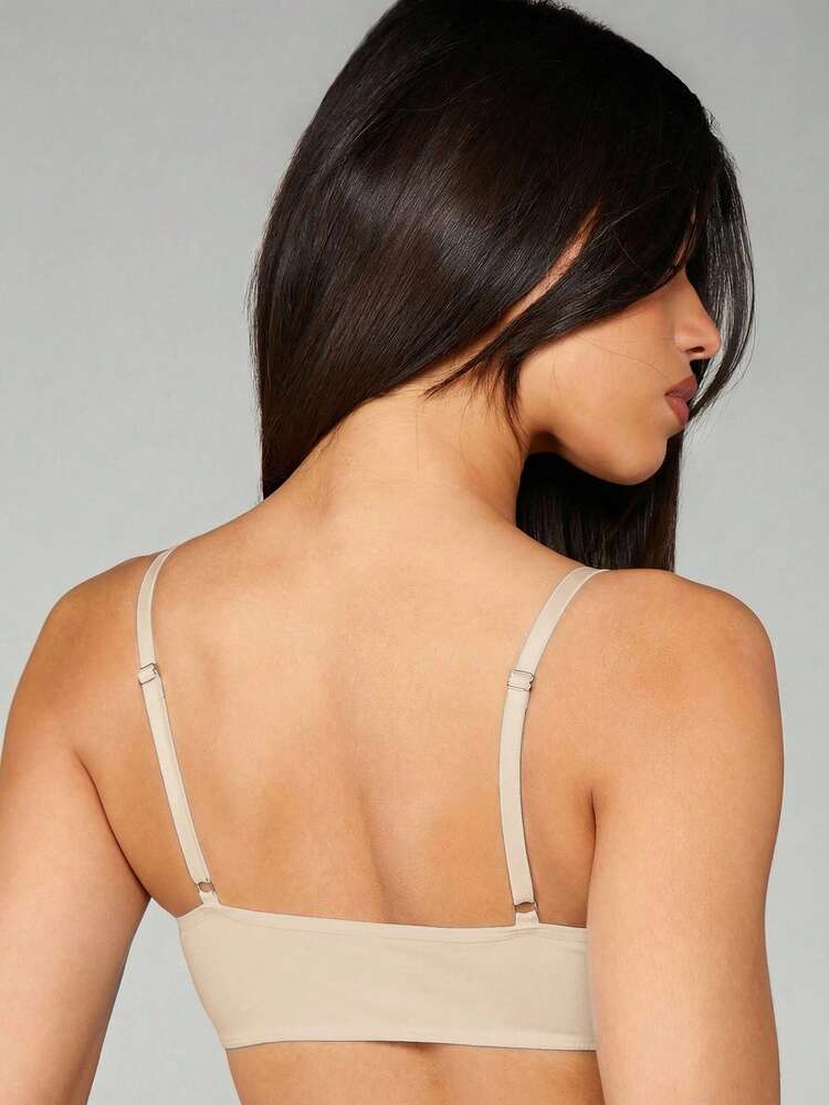 MISSGUIDED Grundlegende Jersey Rundhals bügellos Soft Cup Longline Komfort Alltagsessentials Bustier