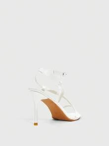 CUCCOO SZL Women's Fashionable And Elegant Heeled Sandals For Commuting Spring Shoes Summer - Beige - View 4