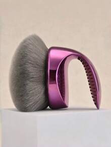 1pc Self Tanner Brush Kabuki Body Blender For Tanning Lotion Bronzer Foundation Makeup Application Vegan Soft Bristles - Purple - View 10