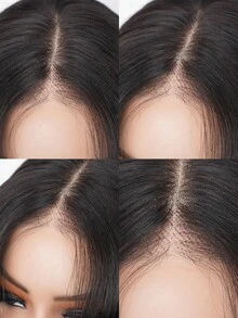 ALL READY WIG 7x5 Designer Layered Glueless Wear&Go Curtain Bangs Natural Wave Wig, 100% Human Hair Wear And Go Pre Cut Pre Plucked Glueless Closure Wig Layered With Curtain Bang Natural Black, 180% Density, 16-22 INCH, Pull & Go Real Human Hair Wigs For Women Pre-Plucked Hairline - SNatural - View 8