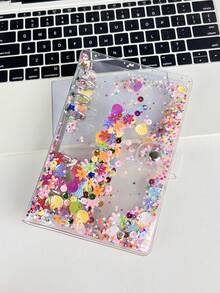 Zazumi A6 Size Transparent Colored, Shell Spiral Notebook Set, Simple 6-Hole Loose-Leaf Notebook Cover, Stickers, Adhesive Paper, School Supplies, Must-Have For The New Semester - multi-color - View 8