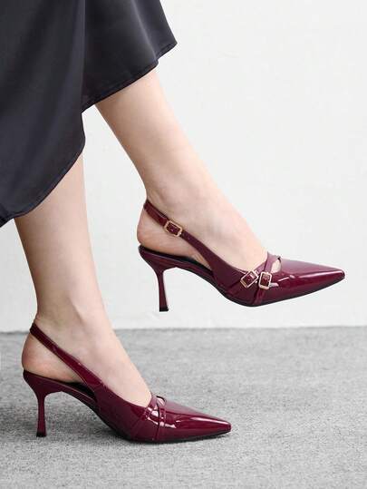 CUCCOO BIZCHIC Women's High-Heeled Shoes Pointed Toe Low Vamp Sexy Thin Heel Four Seasons Outdoor Commuting Fashion Women's Shoes Banquet Shoes Party Shoes Spring Shoes