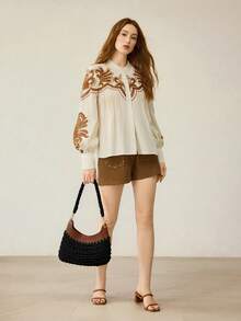 MOTF FASHION VACATION WOVEN TOTE BAG - Black - View 5