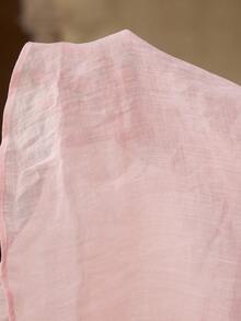 MOTF PREMIUM CAMISA DE LINO 100% PARA MUJER DE MANGA LARGA, CASUAL, PARA CITAS, PARA IR AL TRABAJO, ROSA - Rosa - Ver 7