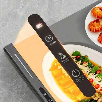 Teckwe 1 Piece Fast Heating Anti Slip Base Silicone Smart Thermostatic Food Warmer Plate For Home Kitchen Tabletop Insulation Board For Christmas Thanksgiving Daily Dining In The Home Kitchen Holiday Gatherings Family Meals Adult Household Users A Must-Have For Winter Round Practical Smart Thermostatic Heating Pad Multifunctional Heating Pad Home Insulation Board Warming Tray Portable Tabletop Heater With European Plug