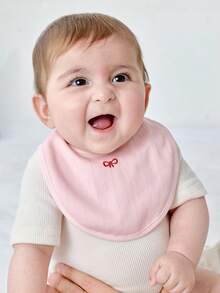 Cozy Pixies 四件套婴儿围兜，可水洗，绣有草莓蝴蝶结图案，适合新生儿食用 - 彩色 - 查看 2