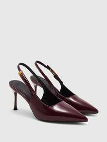 CUCCOO BIZCHIC Giày nữ, Thời trang nữ, Màu đỏ tía, Cơ bản, Hàng ngày, Đa năng, Gợi cảm, Dự tiệc, Giày cao gót nữ, Giày quai hậu, Giày nữ - Màu Đỏ Sâu - Xem 6