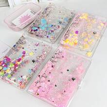 Zazumi A6 Size Transparent Colored, Shell Spiral Notebook Set, Simple 6-Hole Loose-Leaf Notebook Cover, Stickers, Adhesive Paper, School Supplies, Must-Have For The New Semester - multi-color - View 1