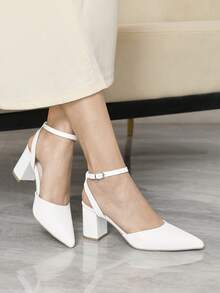 Sleekvia Tacones de mujer - Blanco - Ver 4