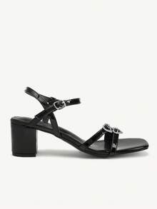 CUCCOO CHICEST Wedding Simple And Generous Fashion Versatile Casual Workplace Commuter Women High Heels Sandals Elegant Shoes Wedding Shoes - Black - View 8