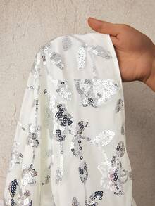 BamGleam Chân váy ngắn đính sequin gợi cảm, thời trang dành cho nữ, thích hợp cho mùa hè. - trắng - Xem 7