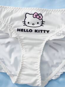 HELLO KITTY AND FRIENDS | SHEIN 女士字母卡通印花舒适休闲三角裤 - 白色 - 查看 5
