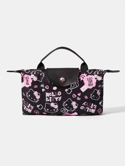 HELLO KITTY AND FRIENDS | SHEIN 多功能女士迷你零钱包，适合日常使用，时尚撞色设计，轻巧便携