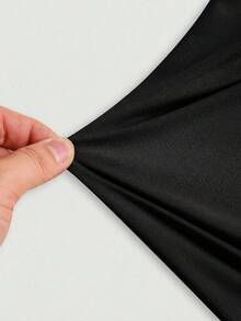 Camiseta versátil de unicolor Y2K para adolescentes - Negro - Ver 9