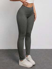 SHEIN Unity Women's High Stretch Peach Butt Lifting Skinny Jeans - Light Grey - View 7