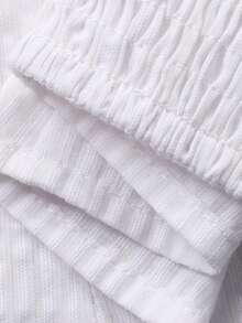 Livesso Women's Summer Casual Frill Trim Halter Neck Backless Top - White - View 7