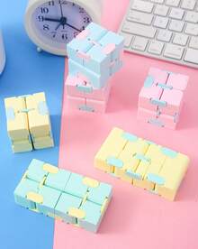 POKOJA LAND 10-Pack Infinity Cube Fidget Toys - Random Macaron Colors, Pocket-Sized Stress Relief Flip Cubes - Multi-color - 10 pieces - random color - View 3
