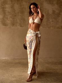 MOTF PREMIUM PRECISE & ELEGANT ALL-OVER PRINT VACATION MULTIFUNCTIONAL COVER-UP SKIRT - Multicolor - View 6