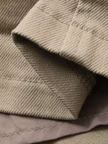 DAZY Women's Summer Casual Street Style Minimalist Solid Color Flap Pocket Skirt, Belt Not Included - Khaki - View 8