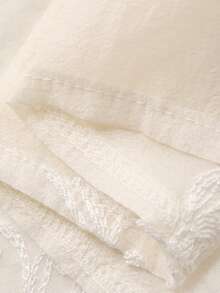 DAZY Women's Solid Color Long Slit Textured Embroidered Fabric Elegant Summer Vacation Camisole Top - Apricot - View 7