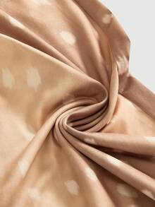 ROMWE Avant Y2K Sexy Low-Waist Tight Deer Print Flare Pants - Khaki - View 4