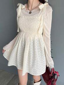 FRIFUL Women's Fashionable Vacation Cute Style Halter Top - White - View 2