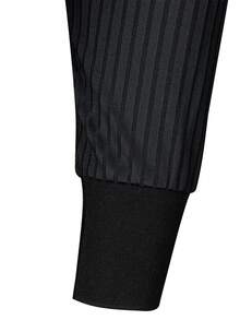 GymBeat Men's Graphic Print Slim Fit Long Sleeve Sports Polo Shirt - Black - View 6