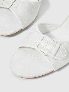 Sleekvia 女士绑带高跟穆勒凉鞋，夏季新品 - 白色 - 查看 8