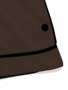 SHEIN LUNE Pantalones casuales y versátiles con ribete de contraste para el transporte - Café integral - Ver 4