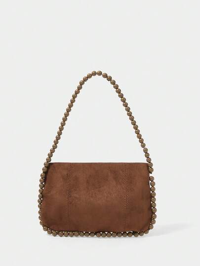 SHECARRY Women's Fashion Versatile Casual Beaded Shoulder Bag