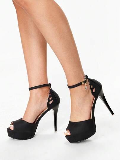 Glitzique 女士时尚高跟凉鞋，性感蝴蝶翅膀搭扣设计，圆头粗跟百搭凉鞋，适合春、夏、秋季穿着，尺码齐全，大码女式厚底高跟鞋