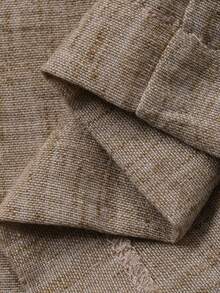 DAZY Women's Casual Vacation & Commute Bat Wing Pleated Waist Top And Wide Leg Pants 2 Pieces Set, Spring/Summer/Autumn - Khaki - View 6