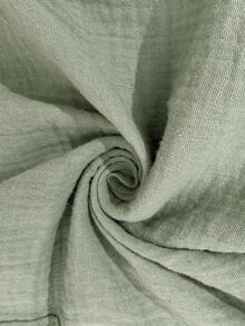 Boho Mama Maternity Summer Solid Color Textured Tank Top And Shorts 2 Pieces Set - Green - View 3